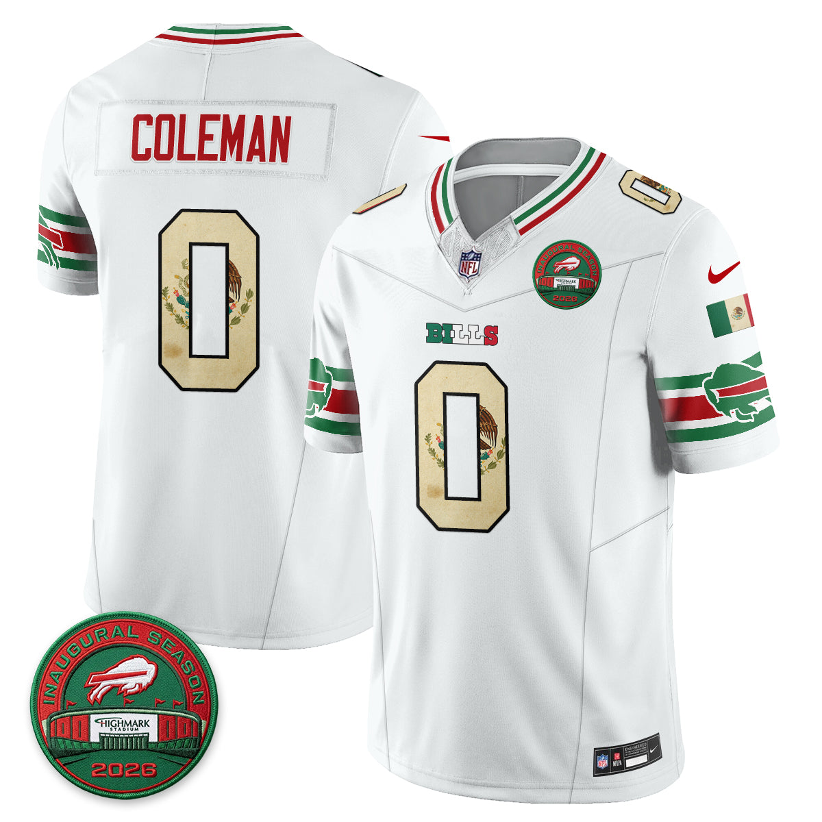 Buffalo Bills Mexico Edition Vapor Jersey - Stitched