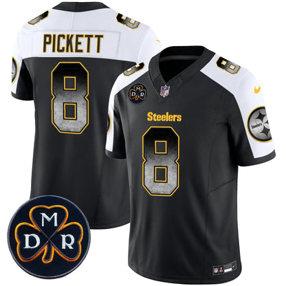 Men's Steelers DMR Patch Arch Smoke Vapor Limited Jersey - All Stitched