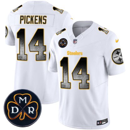Men's Steelers DMR Patch Arch Smoke Vapor Limited Jersey - All Stitched