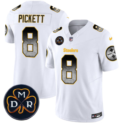 Men's Steelers DMR Patch Arch Smoke Vapor Limited Jersey - All Stitched