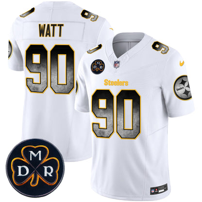 Men's Steelers DMR Patch Arch Smoke Vapor Limited Jersey - All Stitched