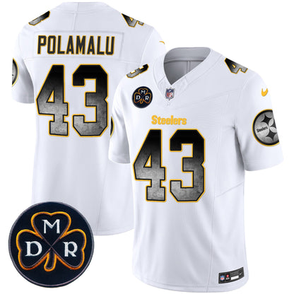 Men's Steelers DMR Patch Arch Smoke Vapor Limited Jersey - All Stitched