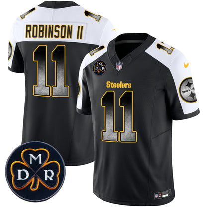 Men's Steelers DMR Patch Arch Smoke Vapor Limited Jersey - All Stitched