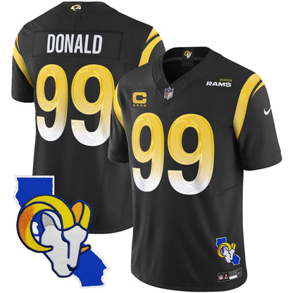 Men's Rams California Patch Vapor Limited Jersey - All Stitched