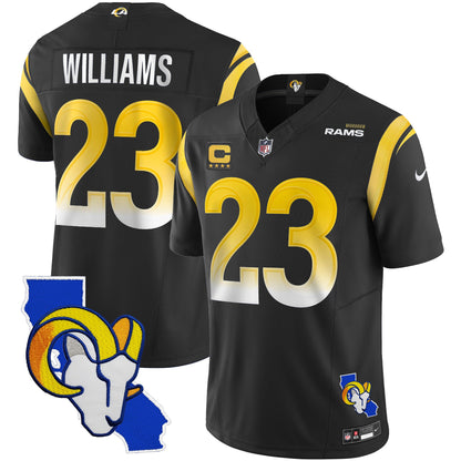 Men's Rams California Patch Vapor Limited Jersey - All Stitched
