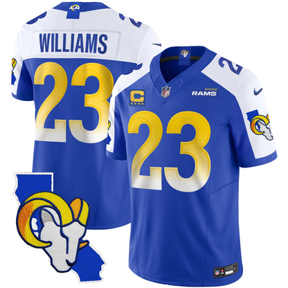Men's Rams California Patch Vapor Limited Jersey - All Stitched