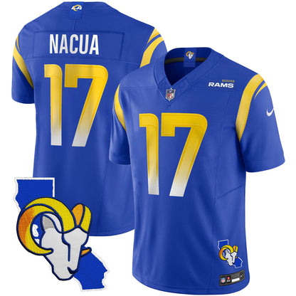 Men's Rams California Patch Vapor Limited Jersey - All Stitched