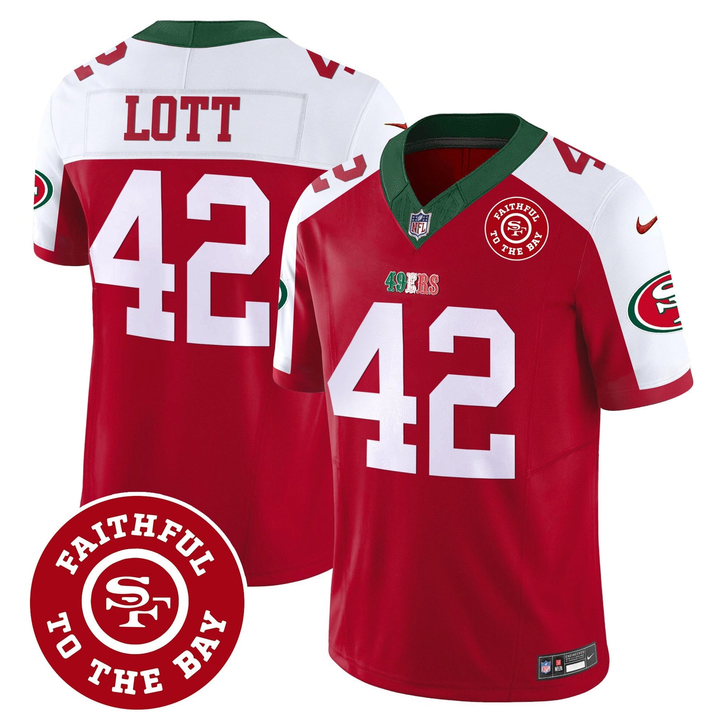 Men's 49ers Mexico Faithful To The Bay Patch Vapor Jersey - All Stitched