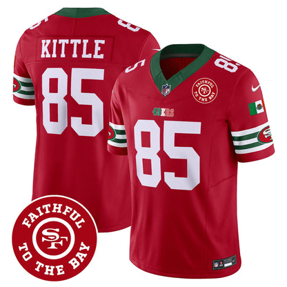Men's 49ers Mexico Faithful To The Bay Patch Vapor Jersey - All Stitched