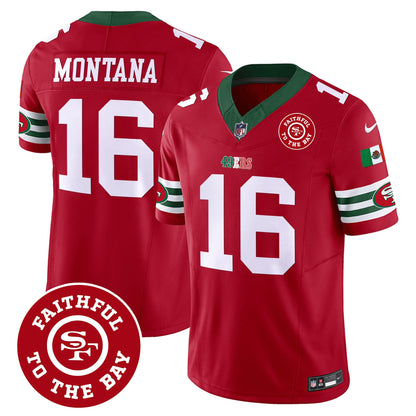 Men's 49ers Mexico Faithful To The Bay Patch Vapor Jersey - All Stitched