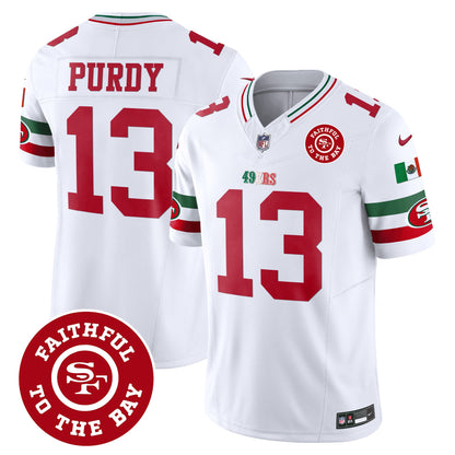 Men's 49ers Mexico Faithful To The Bay Patch Vapor Jersey - All Stitched