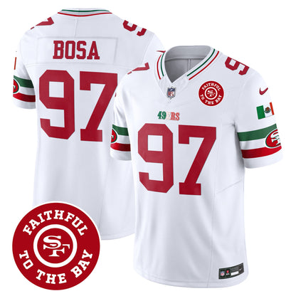 Men's 49ers Mexico Faithful To The Bay Patch Vapor Jersey - All Stitched