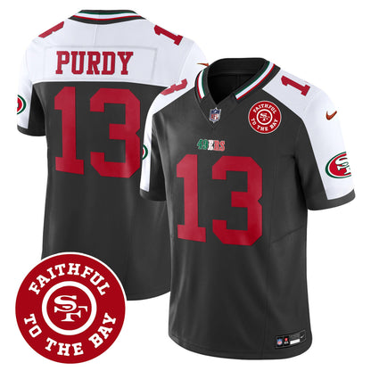 Men's 49ers Mexico Faithful To The Bay Patch Vapor Jersey - All Stitched