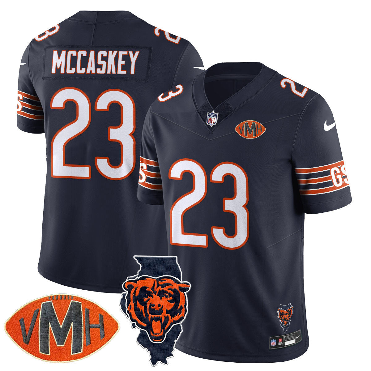 CHI Honor Virginia Halas McCaskey Jersey - All Stitched