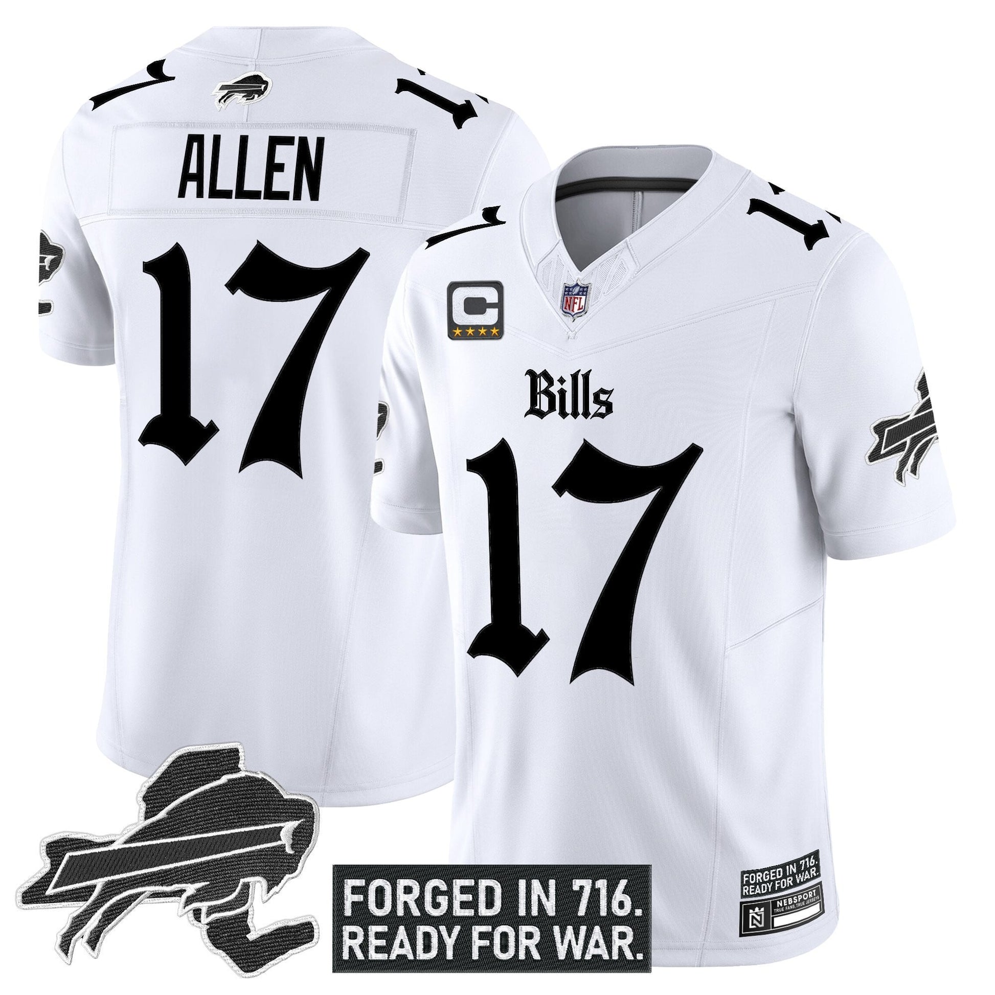 Men's Buffalo Bills 'Gothic Cold Front Edition' Vapor Limited Jersey - All Stitched