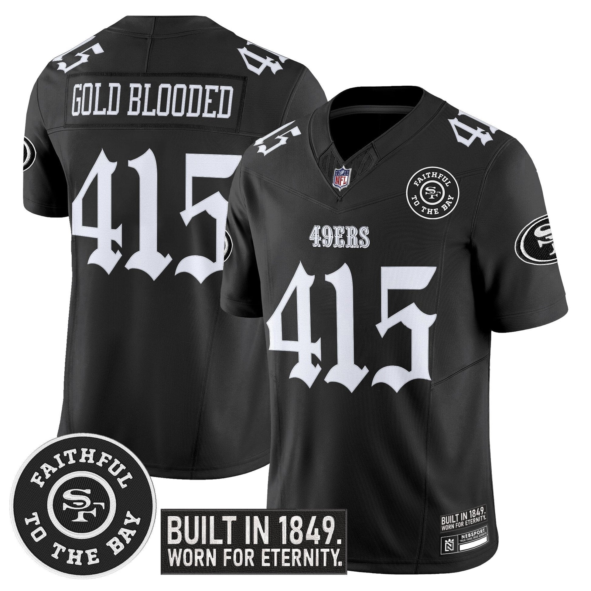 Men's San Francisco 49ers 'Fog City Gothic Edition' Vapor Limited Jersey - All Stitched