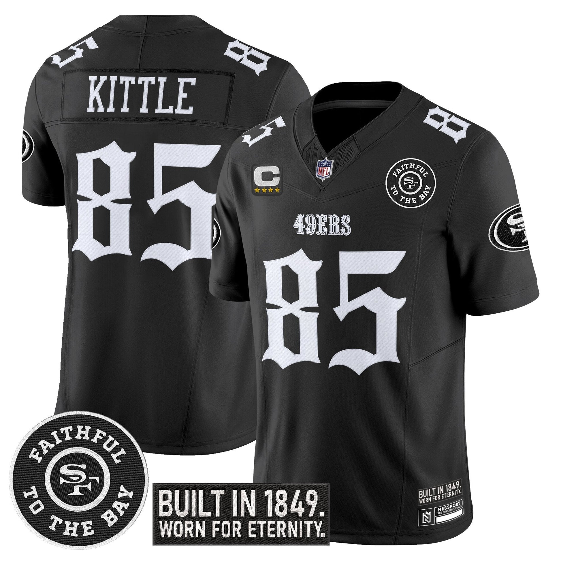 Men's San Francisco 49ers 'Fog City Gothic Edition' Vapor Limited Jersey - All Stitched