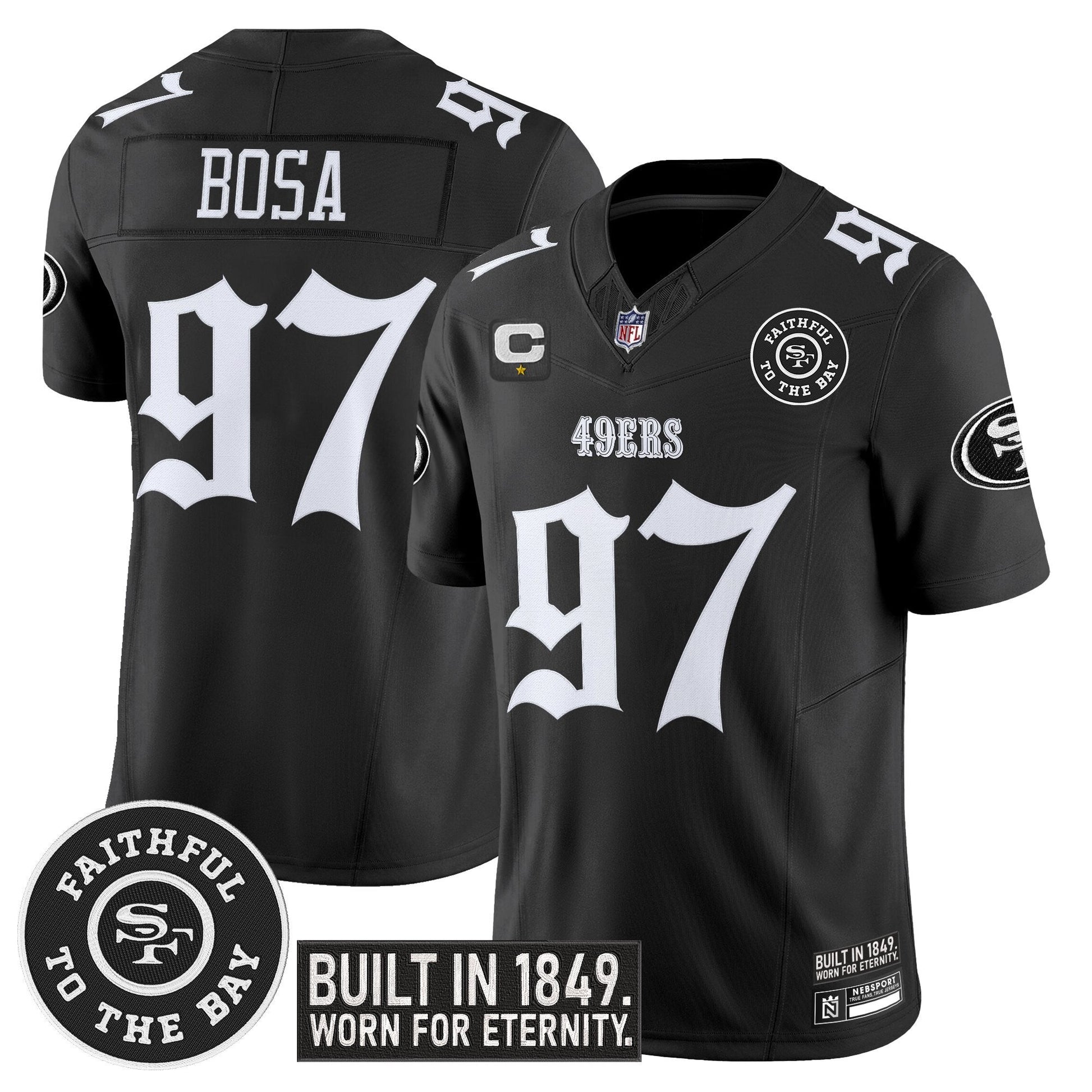 Men's San Francisco 49ers 'Fog City Gothic Edition' Vapor Limited Jersey - All Stitched
