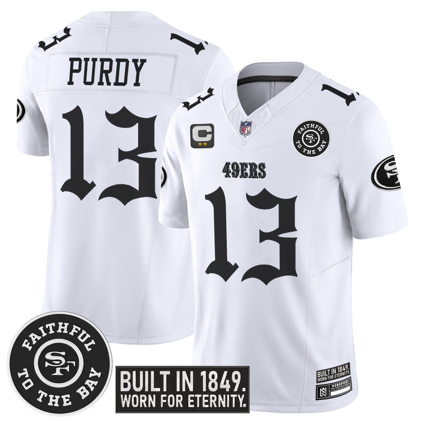 Men's San Francisco 49ers 'Fog City Gothic Edition' Vapor Limited Jersey - All Stitched