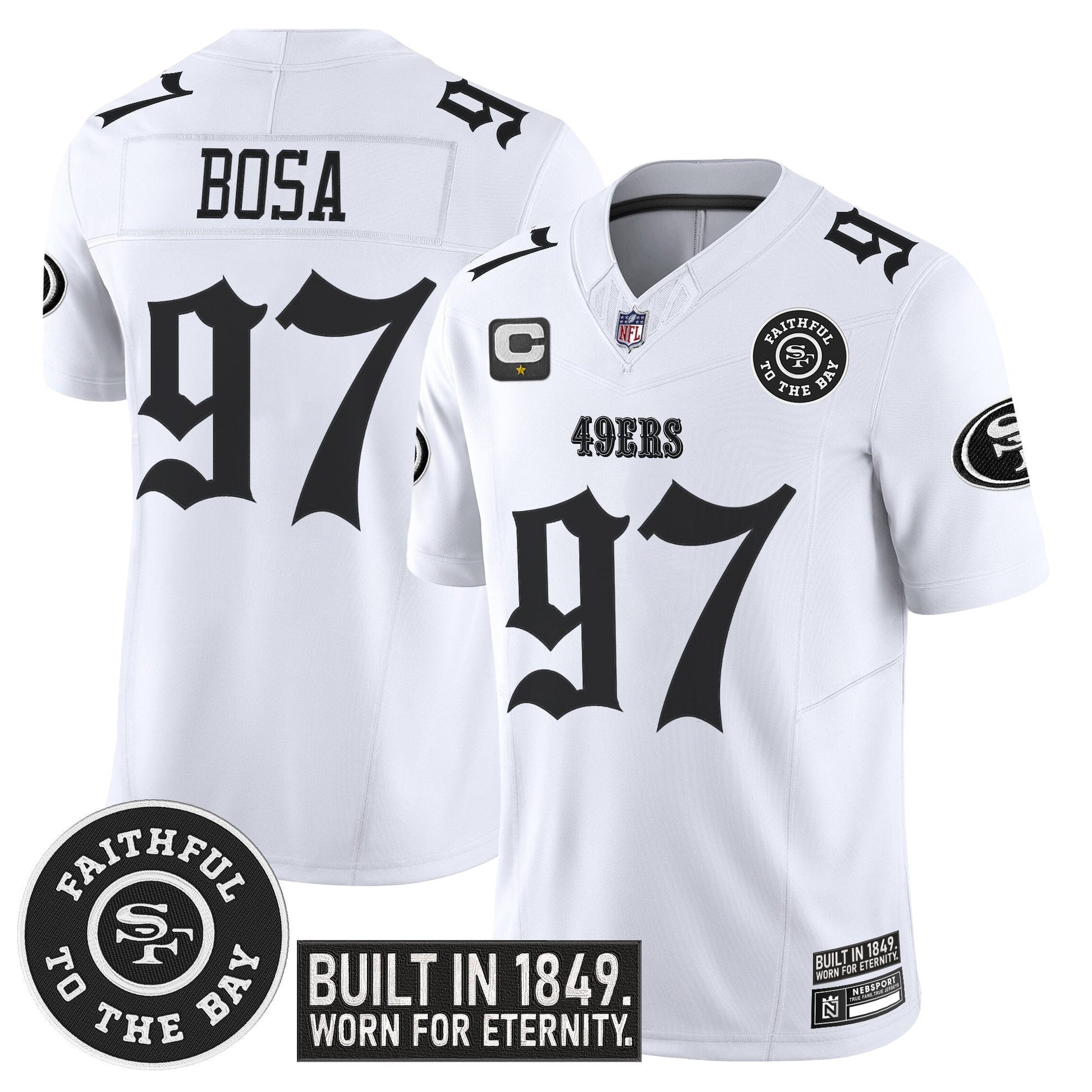 Men's San Francisco 49ers 'Fog City Gothic Edition' Vapor Limited Jersey - All Stitched