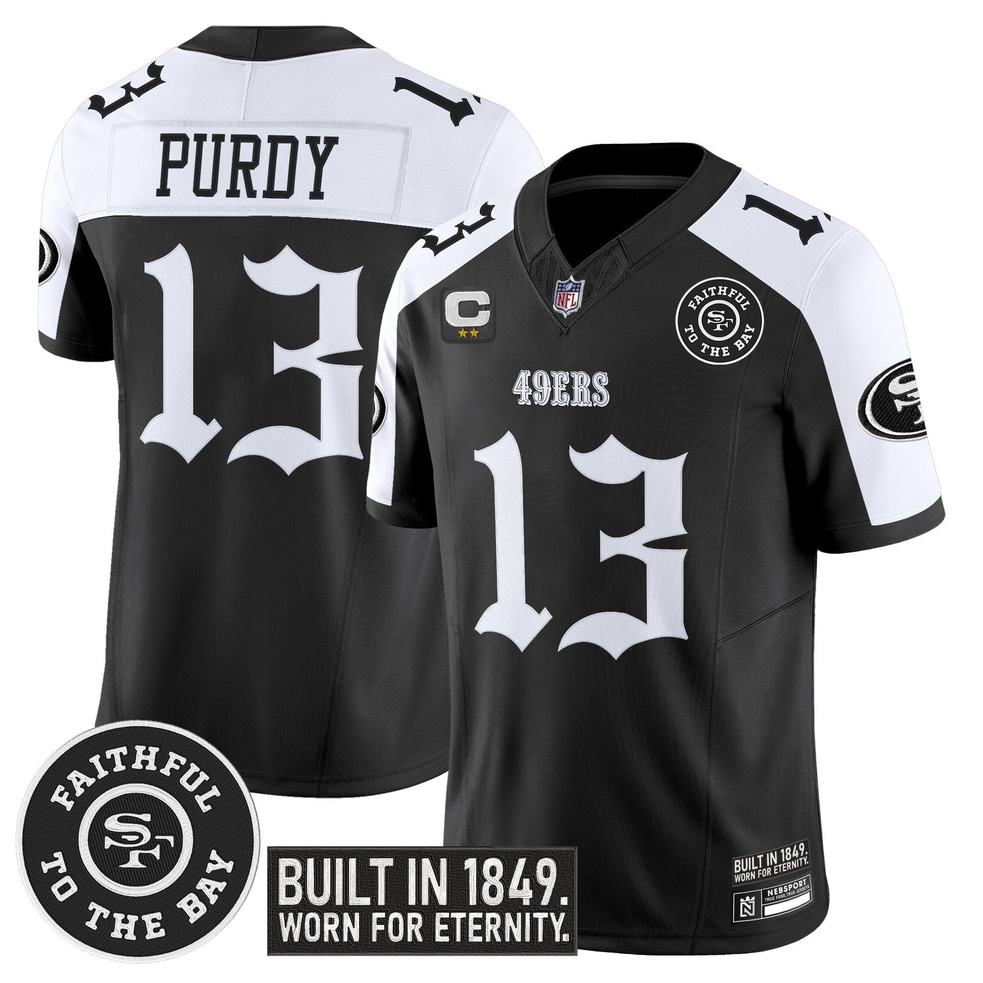 Men's San Francisco 49ers 'Fog City Gothic Edition' Vapor Limited Jersey - All Stitched
