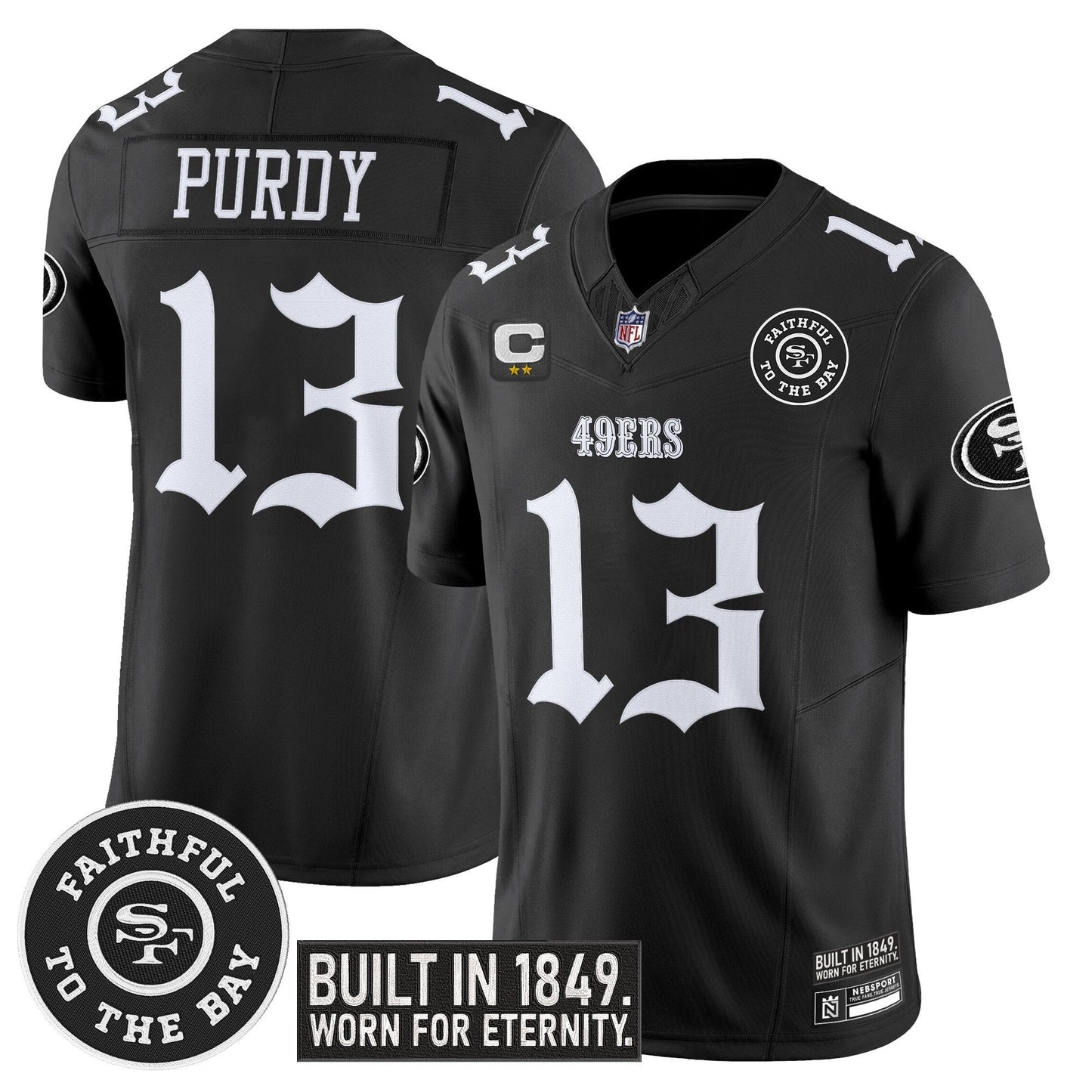 Men's San Francisco 49ers 'Fog City Gothic Edition' Vapor Limited Jersey - All Stitched