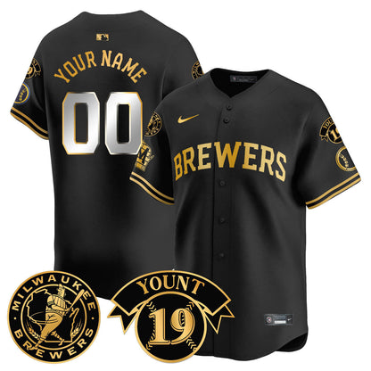 Milwaukee Brewers 2025 Limited Custom Jersey - Robin Yount Patch - All Stitched