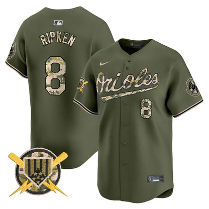 Baltimore Orioles Armed Forces Day Vapor Premier Limited Jersey - All Stitched