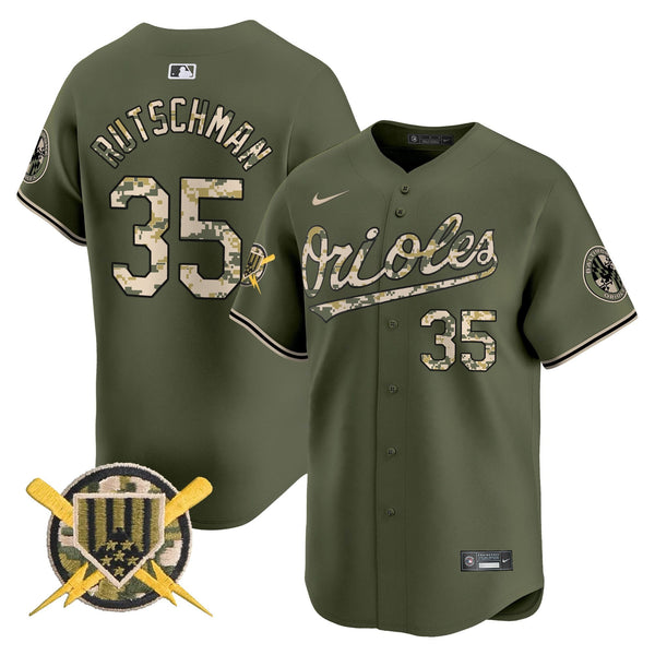 Baltimore Orioles Armed Forces Day Vapor Premier Limited Jersey - All Stitched