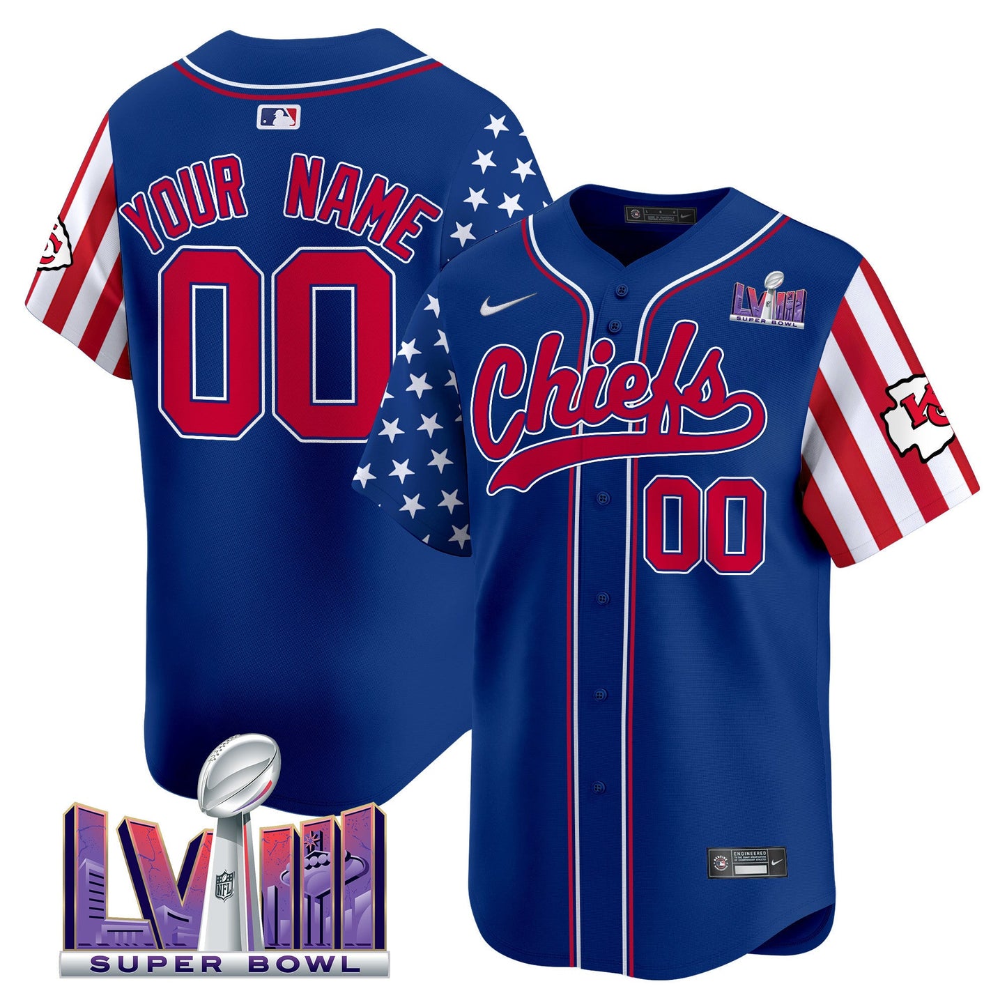 Chiefs 2024 American Style Vapor Premier Limited Custom Jersey - All Stitched