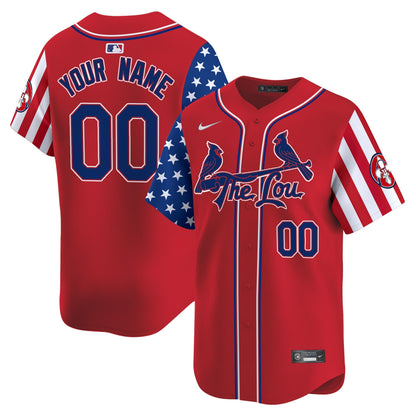 St. Louis Cardinals 2024 Independence Day Vapor Premier Limited Custom Jersey - All Stitched