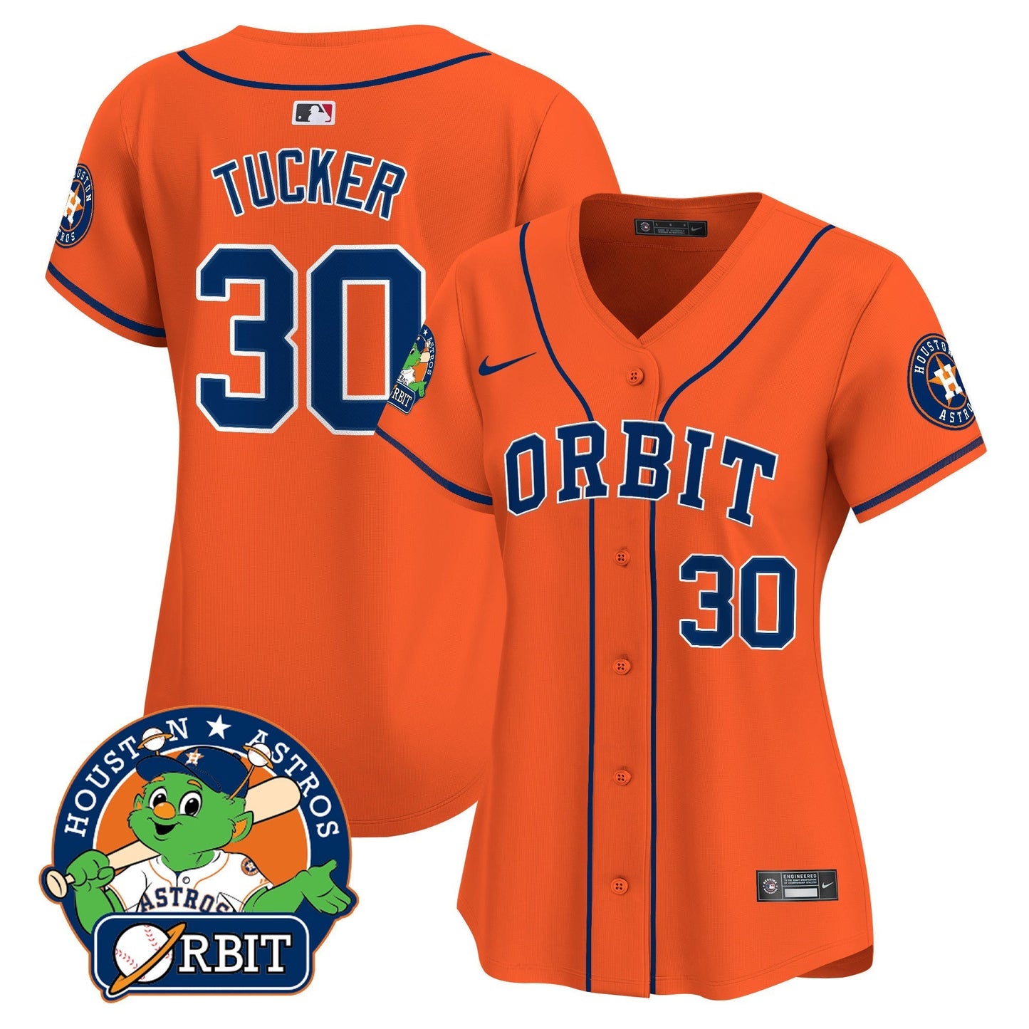 Women's Astros Orbit Patch Vapor Premier Limited Jersey - All Stitched