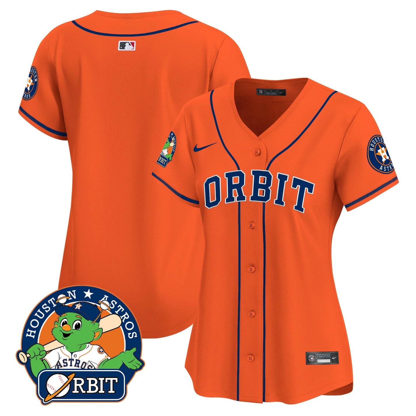 Women's Astros Orbit Patch Vapor Premier Limited Jersey - All Stitched