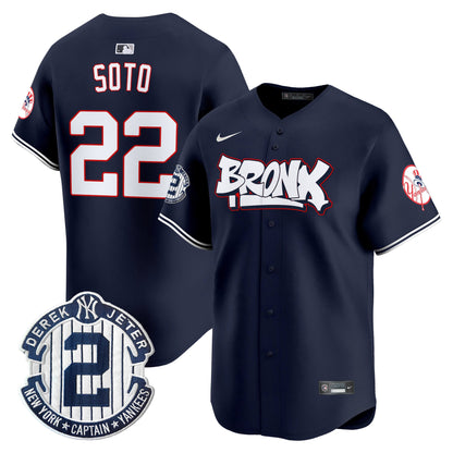 Men's New York Yankees The Bronx Graffiti Vapor Premier Limited Jersey V4 - All Stitched