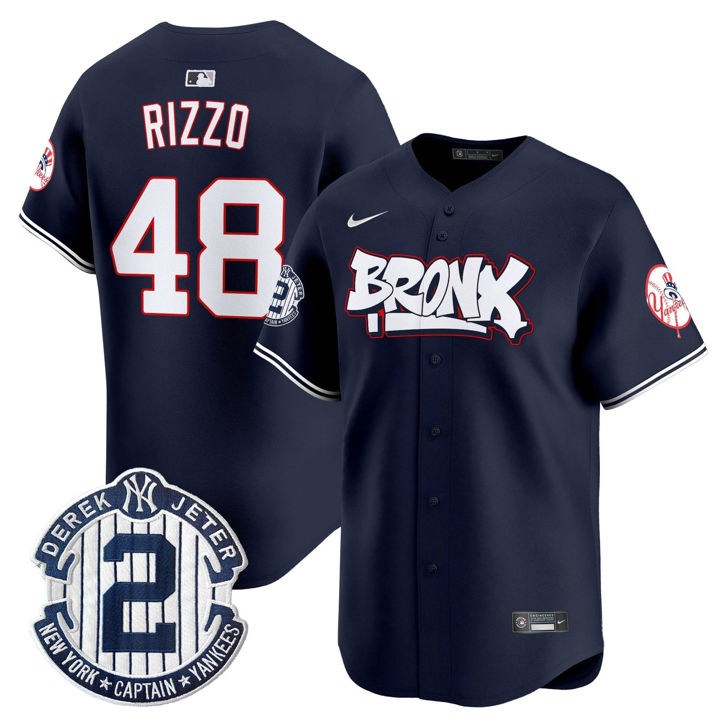 Men's New York Yankees The Bronx Graffiti Vapor Premier Limited Jersey V4 - All Stitched
