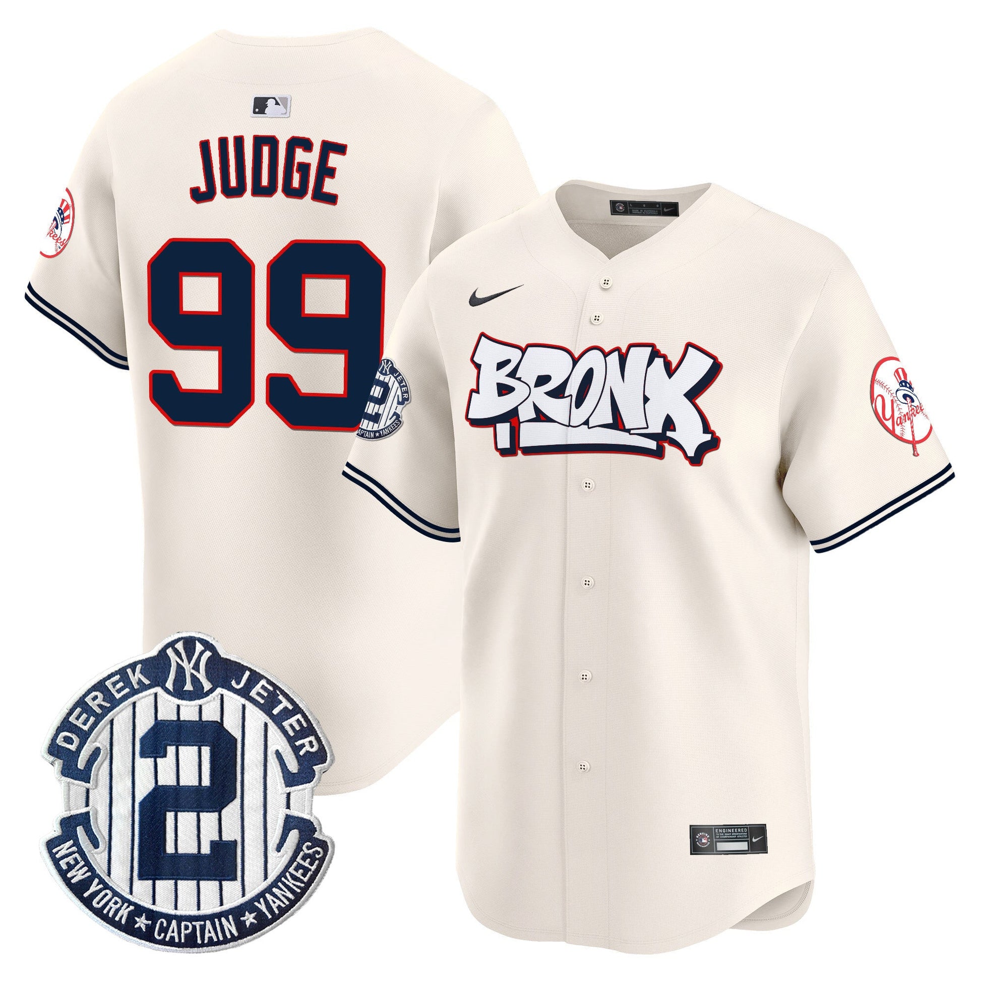 Men's New York Yankees The Bronx Graffiti Vapor Premier Limited Jersey V4 - All Stitched
