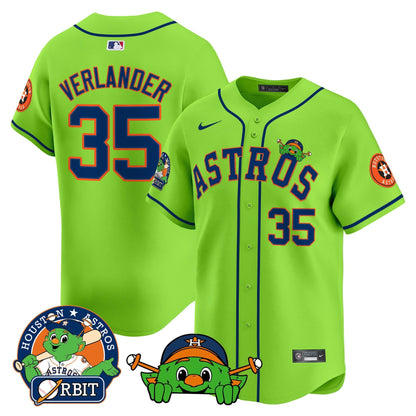 Men's Astros Orbit Patch Vapor Premier Limited Jersey V3 - All Stitched