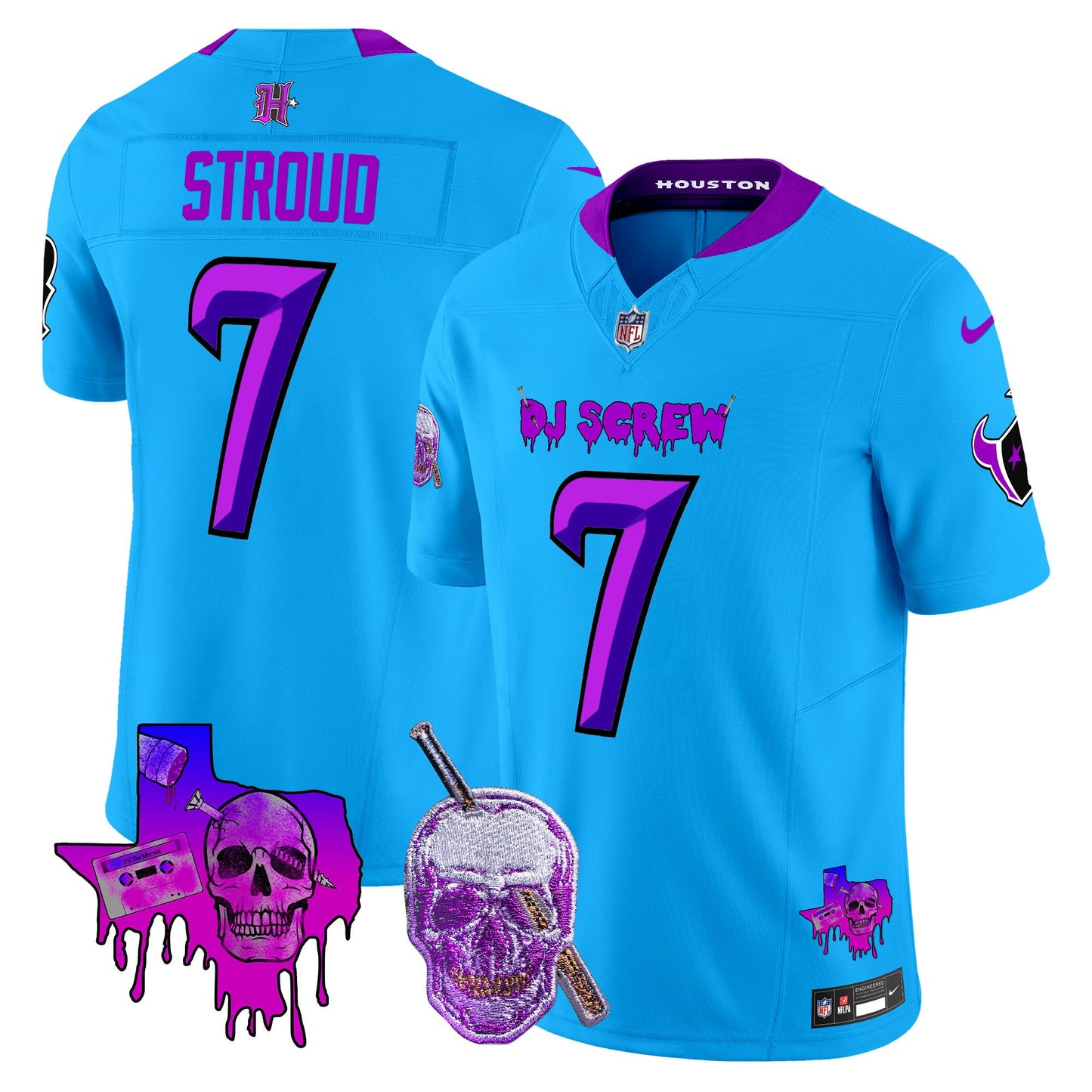 Men's Houston Texans DJ Screw Vapor Limited Jersey - All Stitched