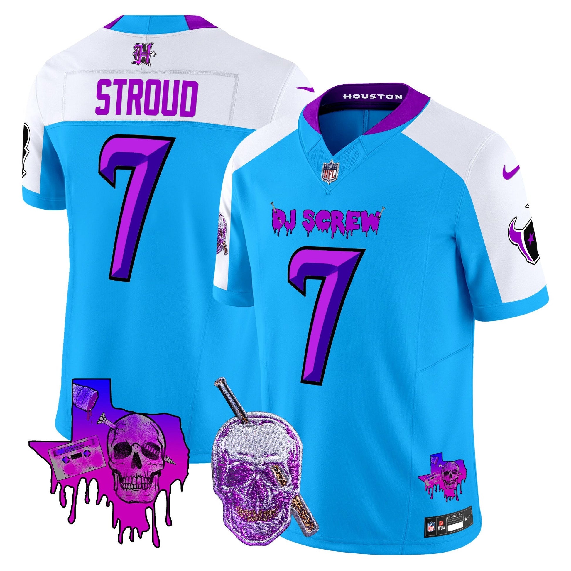 Men's Houston Texans DJ Screw Vapor Limited Jersey - All Stitched