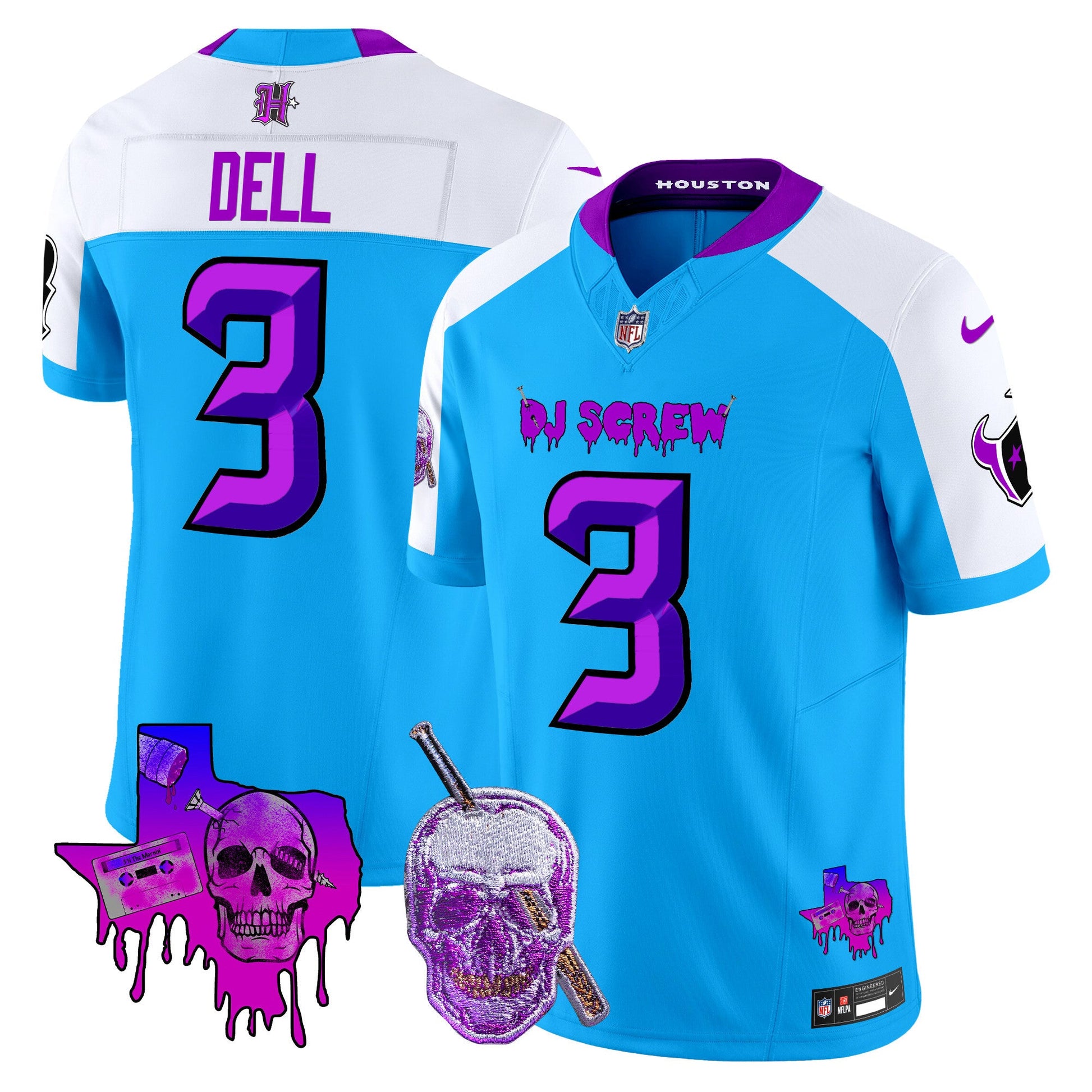 Men's Houston Texans DJ Screw Vapor Limited Jersey - All Stitched