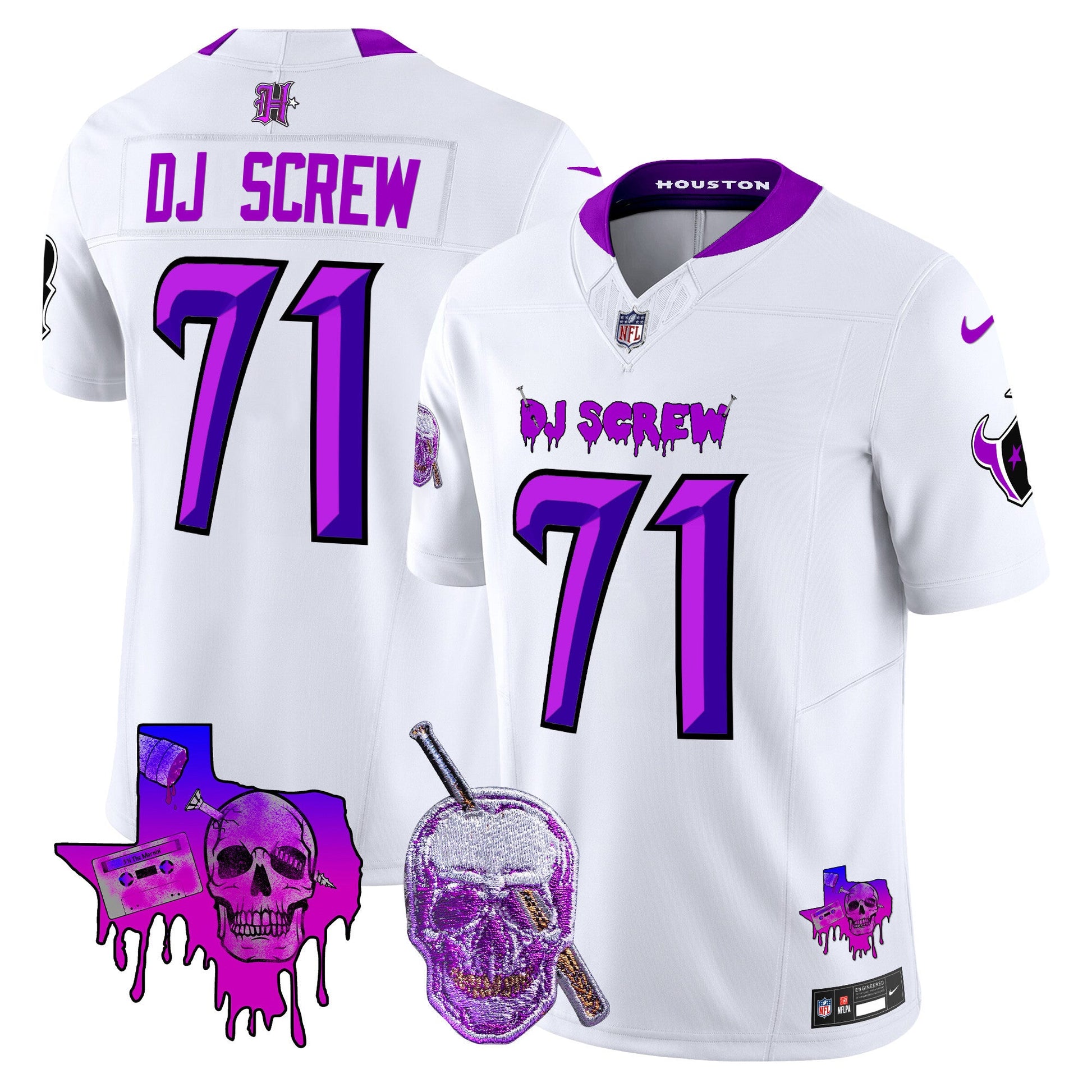 Men's Houston Texans DJ Screw Vapor Limited Jersey - All Stitched