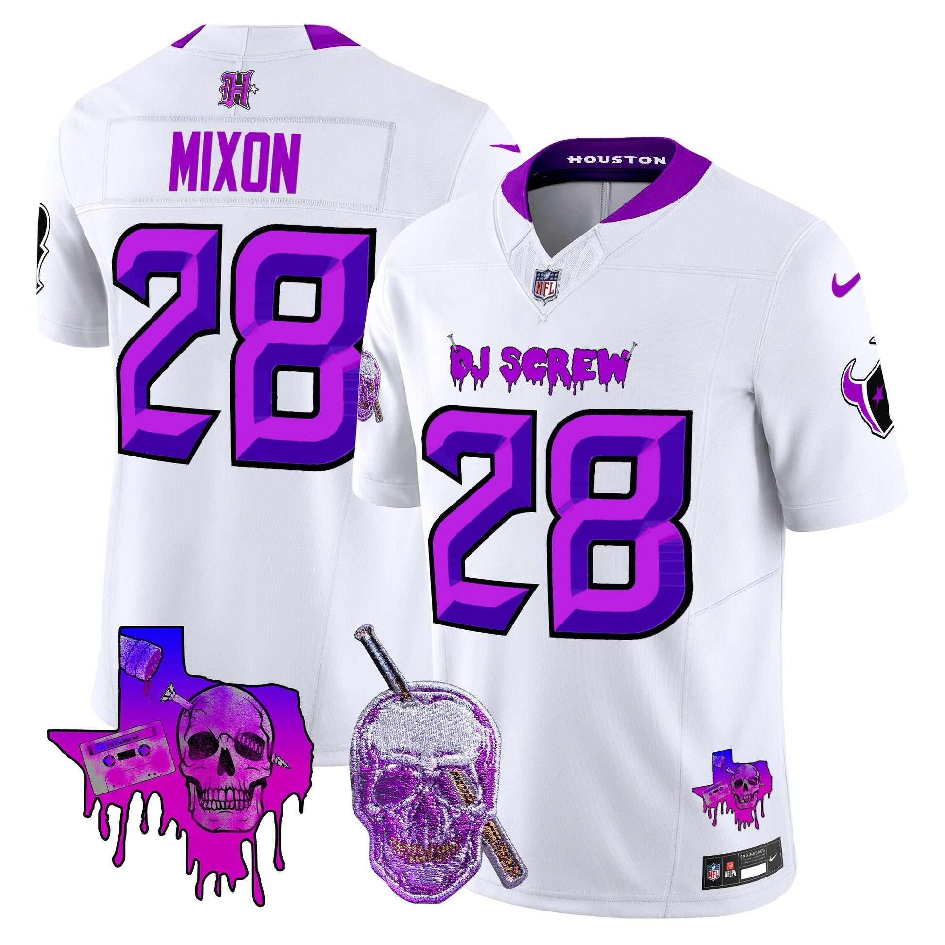 Men's Houston Texans DJ Screw Vapor Limited Jersey - All Stitched