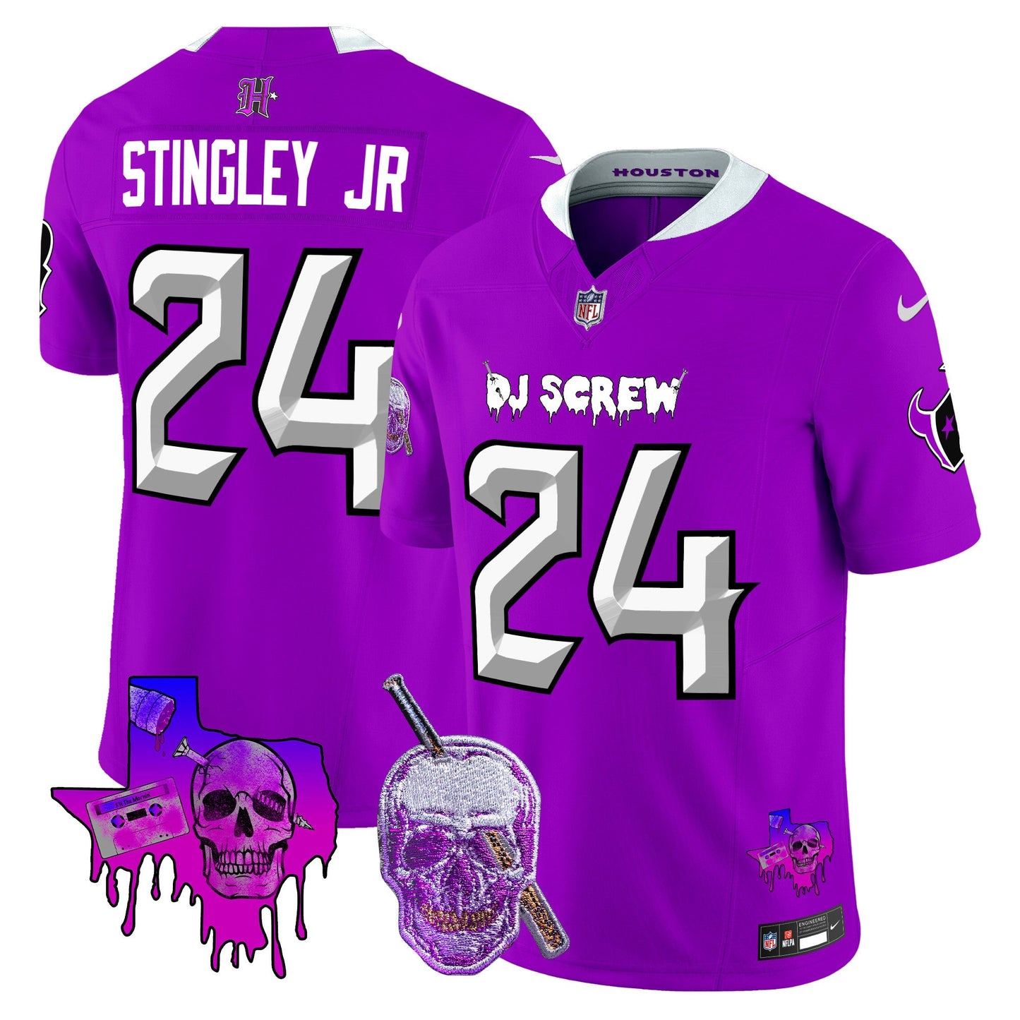 Men's Houston Texans DJ Screw Vapor Limited Jersey - All Stitched