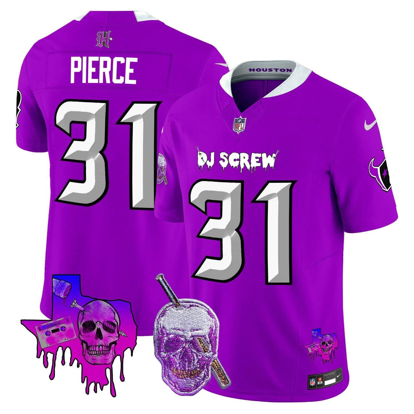 Men's Houston Texans DJ Screw Vapor Limited Jersey - All Stitched