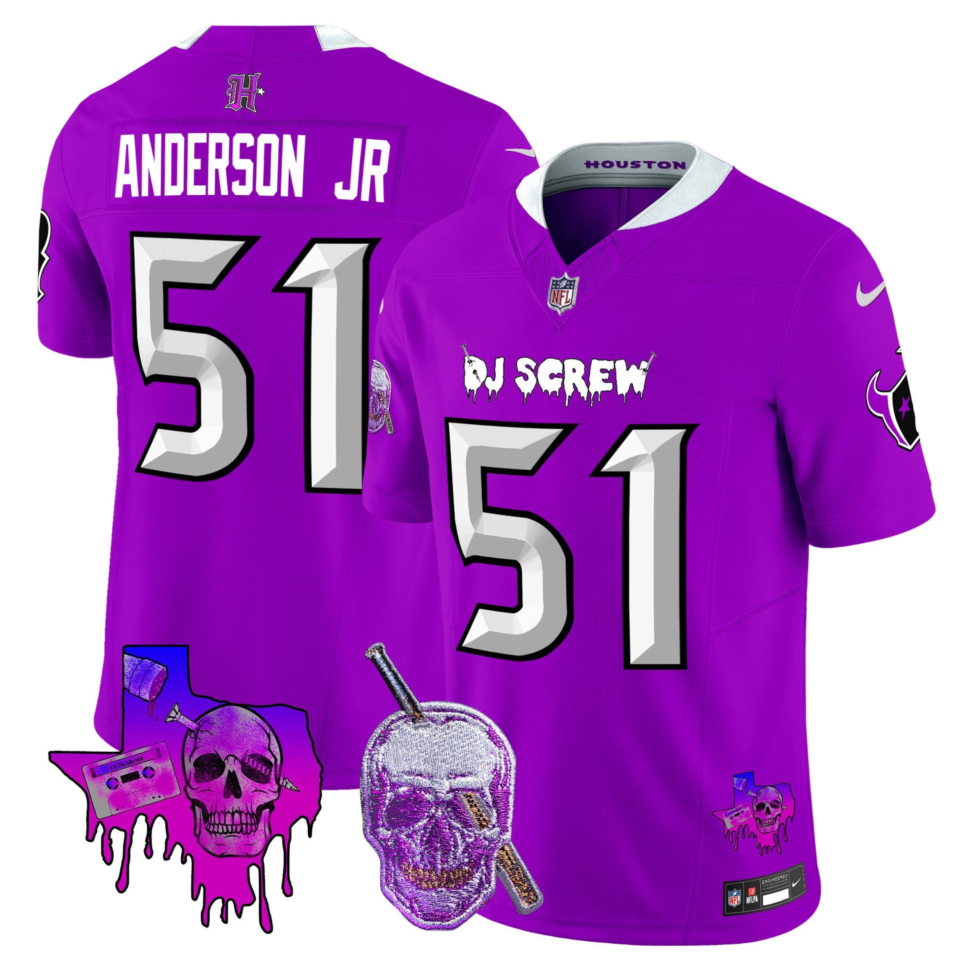 Men's Houston Texans DJ Screw Vapor Limited Jersey - All Stitched