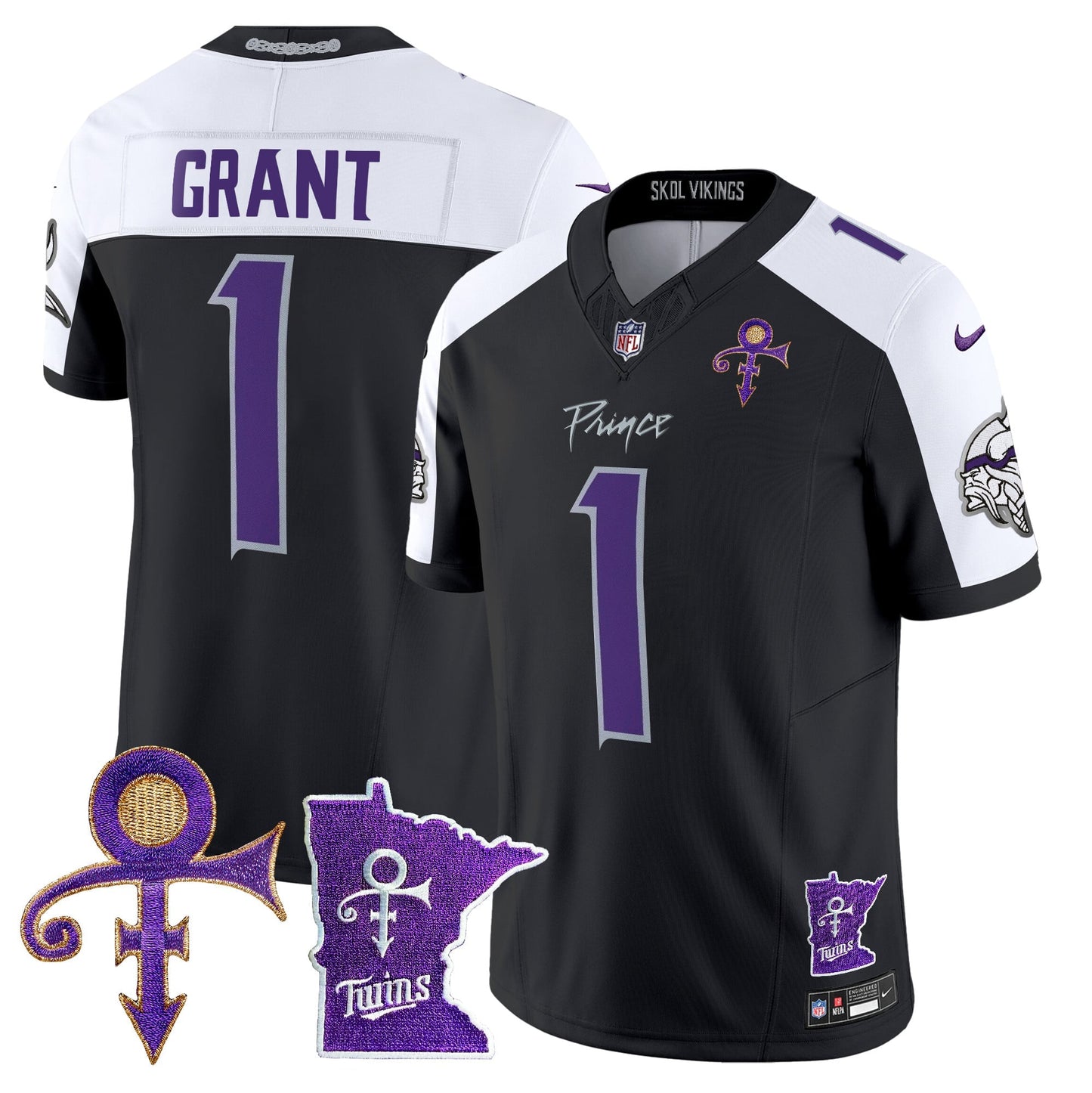 Men's Minnesota Vikings 2024 Prince Vapor Limited Jersey V2 - All Stitched