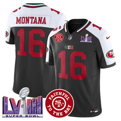 Men's 49ers Mexico Faithful & Super Bowl LVIII Patch Vapor Jersey - All Stitched