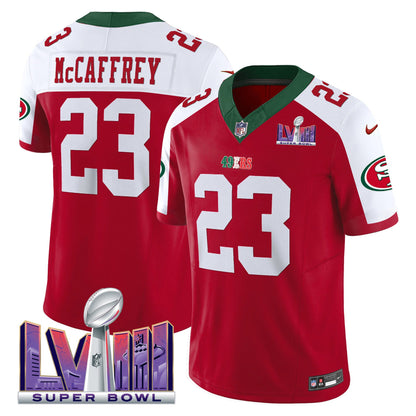 Men's 49ers Mexico Super Bowl LVIII Patch Vapor Jersey - All Stitched