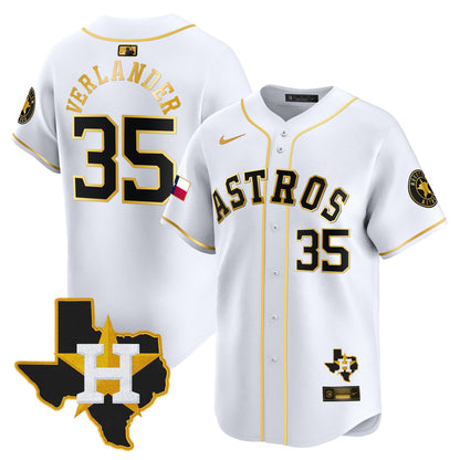 Men's Houston Astros Texas Patch Vapor Premier Limited Jersey - All Stitched