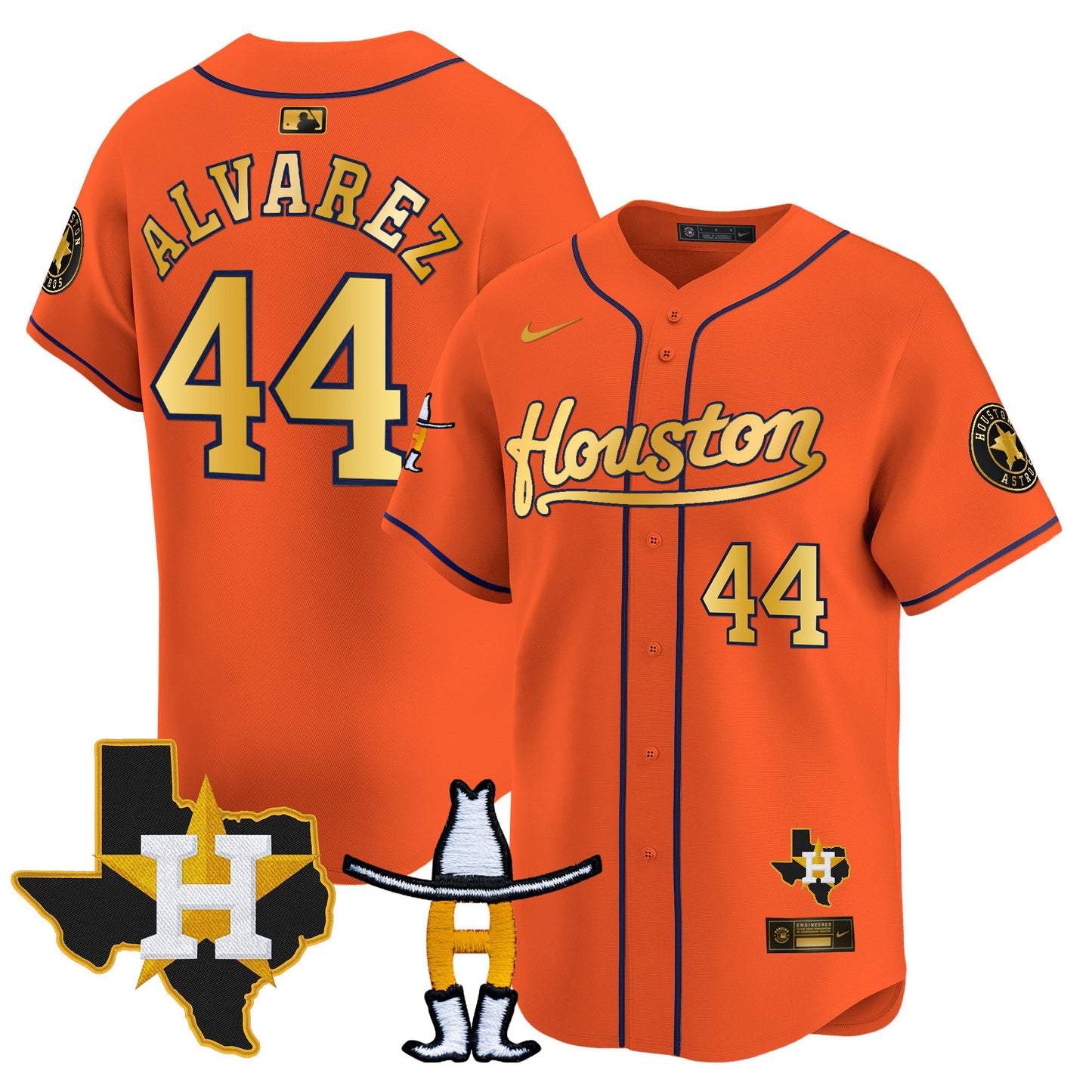 Men's Houston Astros Houston Rodeo Patch Vapor Premier Limited Jersey - All Stitched
